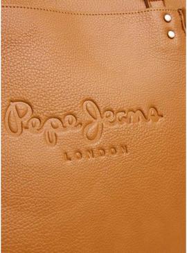 Bolsa Pepe Jeans Bellamie marrom para mulher