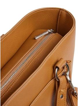 Bolsa Pepe Jeans Bellamie marrom para mulher