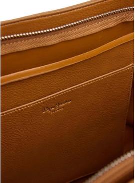 Bolsa Pepe Jeans Bellamie marrom para mulher