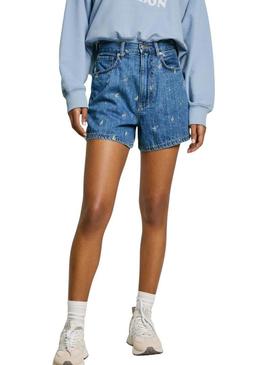 Calções Pepe Jeans A Line bordados para mulher