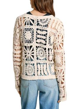 Jaqueta Pepe Jeans Olympia branco para mulher.