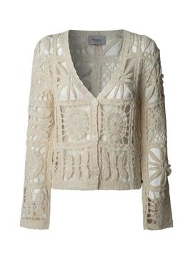 Jaqueta Pepe Jeans Olympia branco para mulher.