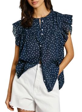 Blusa Pepe Jeans Dialla azul marinho para mulher