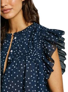Blusa Pepe Jeans Dialla azul marinho para mulher