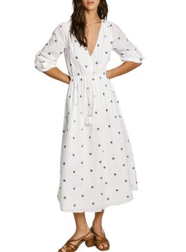 Vestido Pepe Jeans Deal branco para mulher.