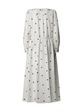 Vestido Pepe Jeans Deal branco para mulher.