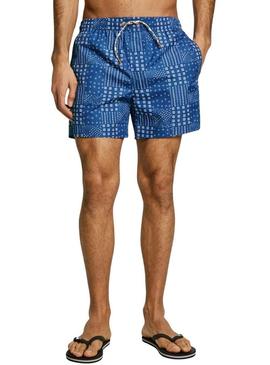 Sunga Pepe Jeans Patchwork azul para homem