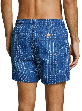 Sunga Pepe Jeans Patchwork azul para homem