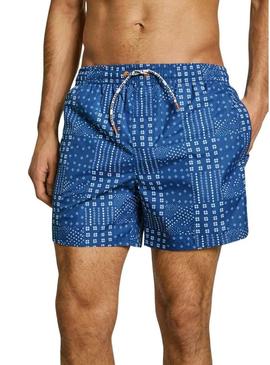 Sunga Pepe Jeans Patchwork azul para homem