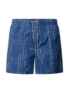 Sunga Pepe Jeans Patchwork azul para homem