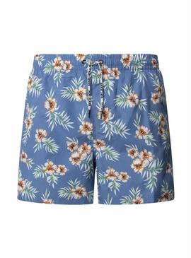 Calção de banho Pepe Jeans Hibiscus azul para homem