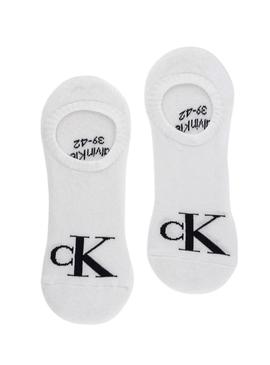 Pacote de meias Calvin Klein Footie High Cut preto para homem.