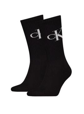 Pack de meias Calvin Klein Monogram preto para homem