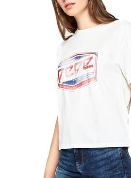 T-Shirt Pepe Jeans Musete Branco Mulher
