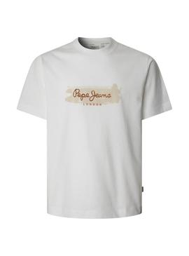 Camiseta Pepe Jeans Picthon branca para homem