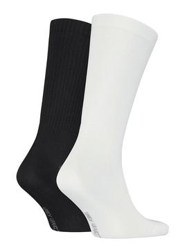 Pack de dois pares de meias Calvin Klein Shadow multicoloridas para homem.