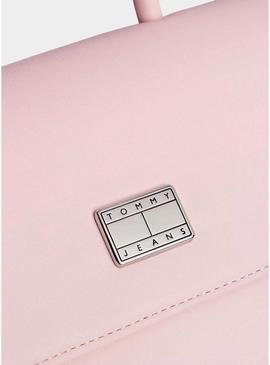 Bolsa Tommy Jeans American Flap rosa para mulher