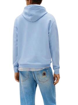 Moletom Tommy Jeans Entry azul para homem.