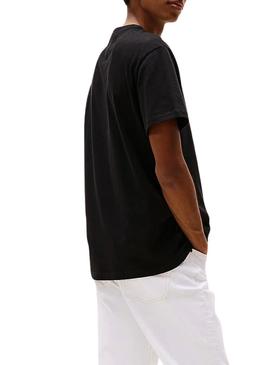 Camiseta Tommy Jeans Badge preta para homens