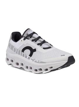 Tênis On Running Cloudmonster branco para homem.