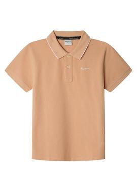 Camisa polo Pepe Jeans Henry laranja para menino.