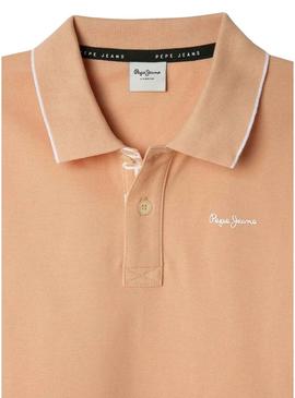 Camisa polo Pepe Jeans Henry laranja para menino.