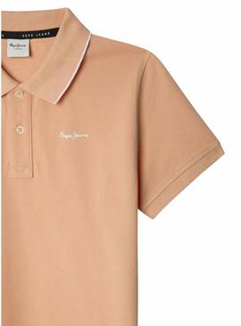 Camisa polo Pepe Jeans Henry laranja para menino.