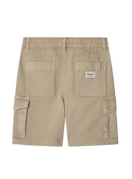 Bermudas Pepe Jeans Gymdigo bege para criança.