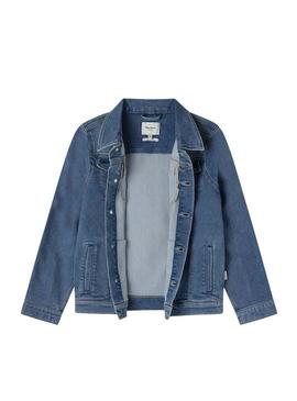 Jaqueta jeans Pepe Jeans com logotipo para criança.