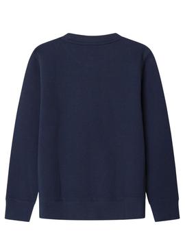 Moletom Pepe Jeans Art azul marinho para menino.
