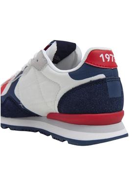 Sapatilhas Pepe Jeans Brit branco e azul marinho