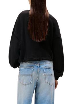 Moletom Tommy Jeans Tie preto para mulher