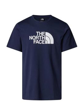 Camisa The North Face Easy azul marinho para homens.