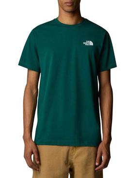 Camiseta The North Face NSE Box verde para homem.