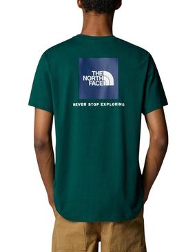 Camiseta The North Face NSE Box verde para homem.