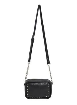 Bolsa Pepe Jeans Brianae com tachas preto para mulher.