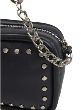 Bolsa Pepe Jeans Brianae com tachas preto para mulher.