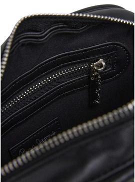 Bolsa Pepe Jeans Brianae com tachas preto para mulher.