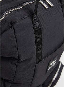 Mochila Pepe Jeans Whitney preta para mulher.