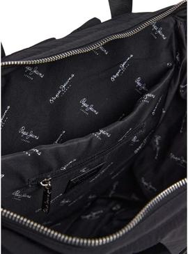 Mochila Pepe Jeans Whitney preta para mulher.