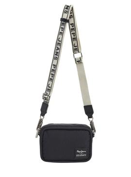 Bolsa Pepe Jeans Brianae Blossom preta para mulher