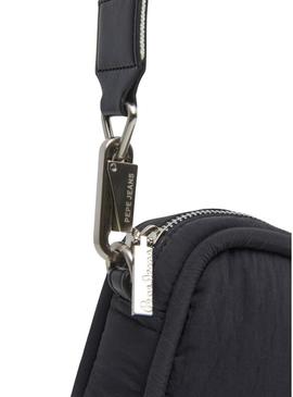 Bolsa Pepe Jeans Brianae Blossom preta para mulher