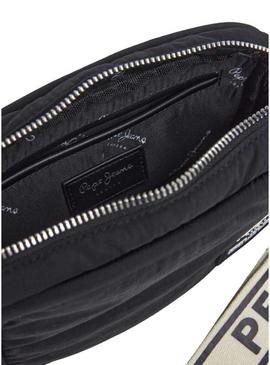 Bolsa Pepe Jeans Brianae Blossom preta para mulher