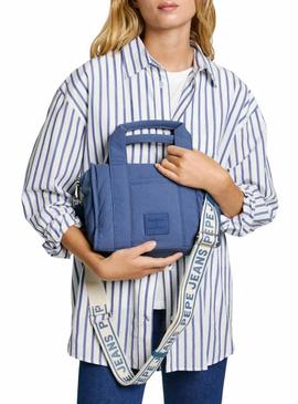 Bolsa Pepe Jeans Zadie azul para mulher.
