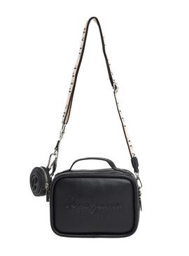 Bolsa Pepe Jeans Bassy Main preto para mulher.