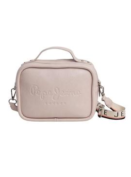 Bolsa Pepe Jeans Bassy Main bege para mulheres