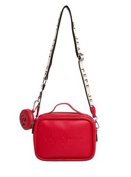 Bolsa Pepe Jeans Bassy Main vermelha para mulher