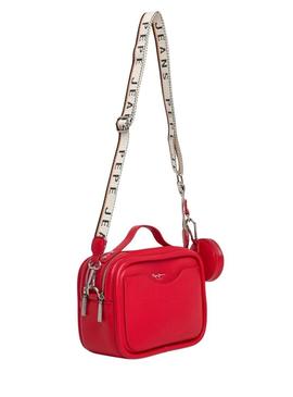 Bolsa Pepe Jeans Bassy Main vermelha para mulher