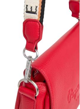 Bolsa Pepe Jeans Crisha vermelha para mulher
