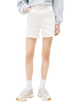 Bermudas Tommy Jeans Mom branco para mulher